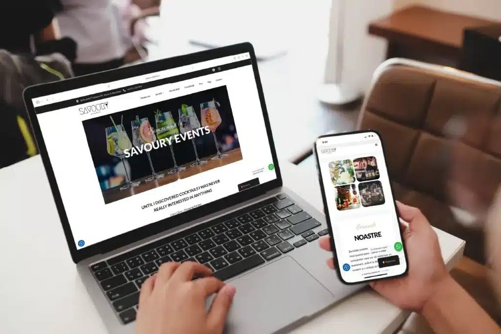 savoury-events website graphic design web design-01