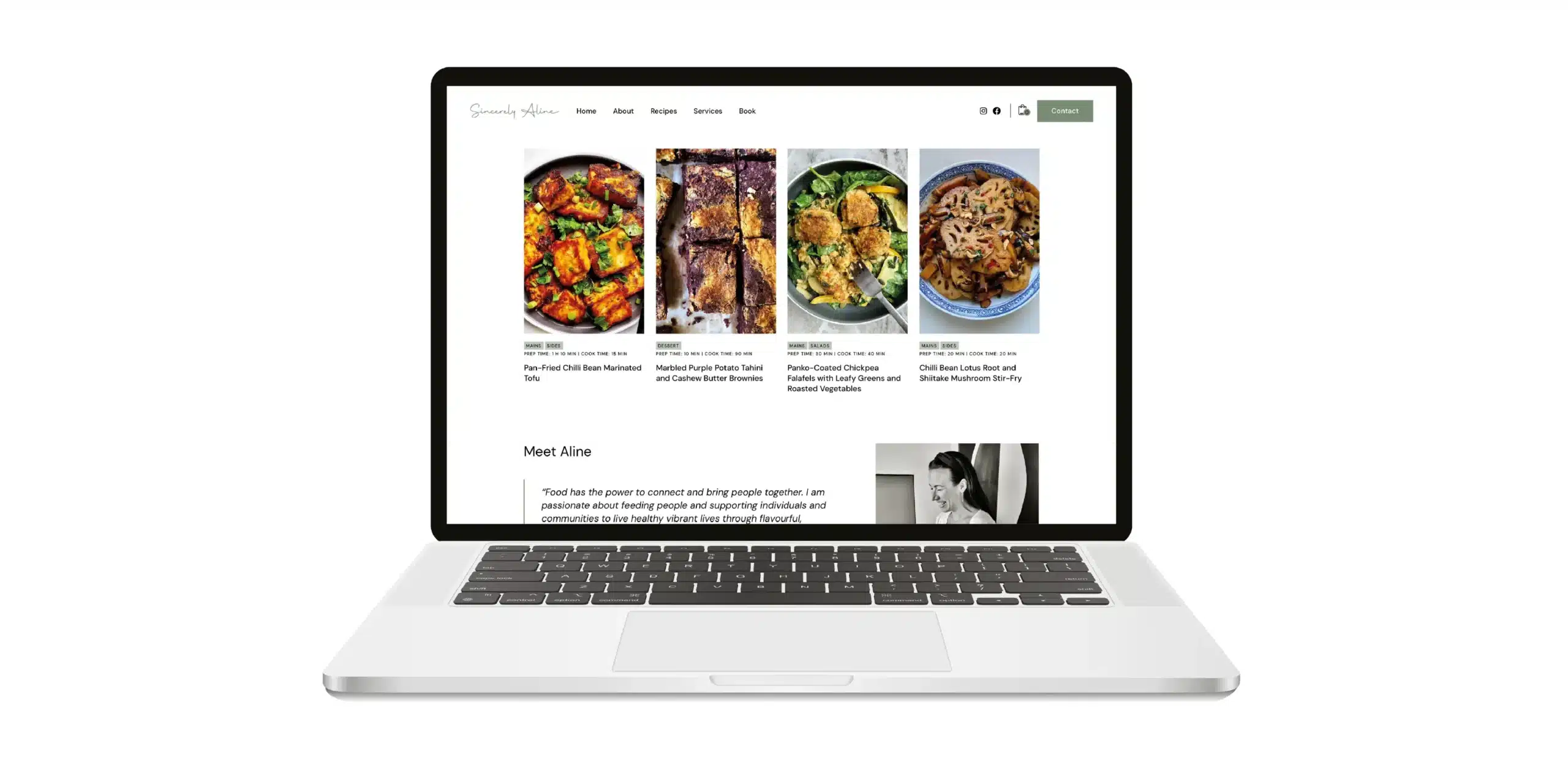 website sincerelyaline web-development web-desing main banner